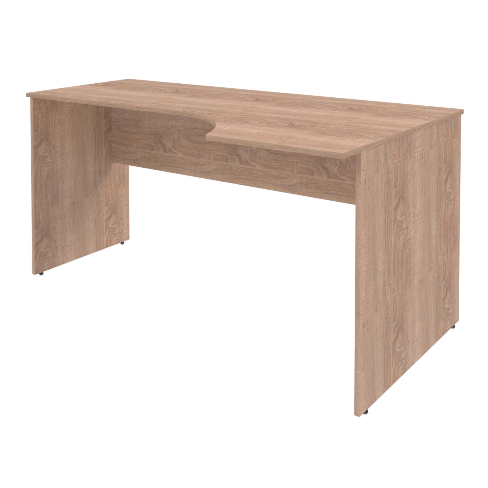L SHAPE DESK MADE IN E1 LAMINATE CHIPBOARD WITH MODESTY PANEL AND LEGS by Treejar | Souqify