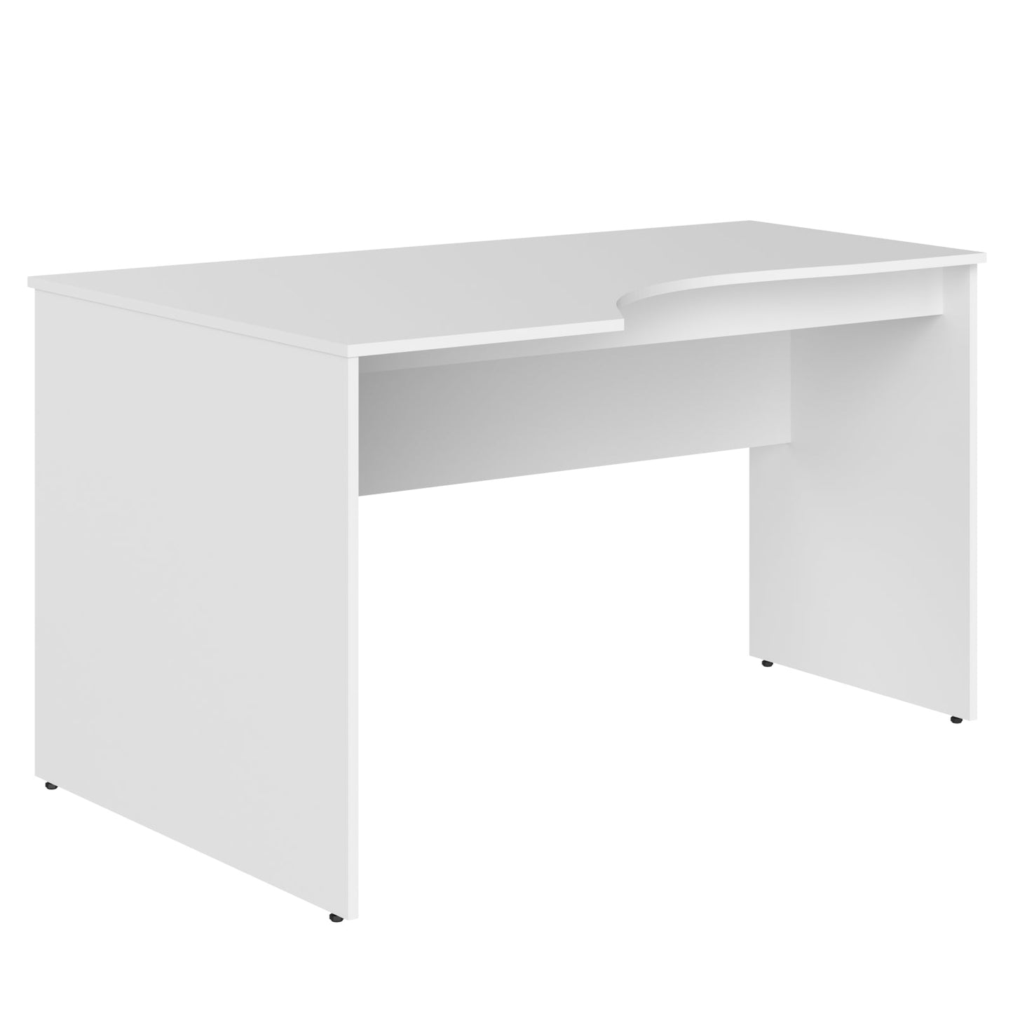 L SHAPE DESK MADE IN E1 LAMINATE CHIPBOARD WITH MODESTY PANEL AND LEGS by Treejar | Souqify
