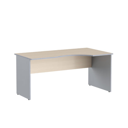 L SHAPE DESK, MADE IN E1 LAMINATE CHIPBOPARD,WITH WOODEN MODESTY PANEL AND LEGS by Treejar | Souqify