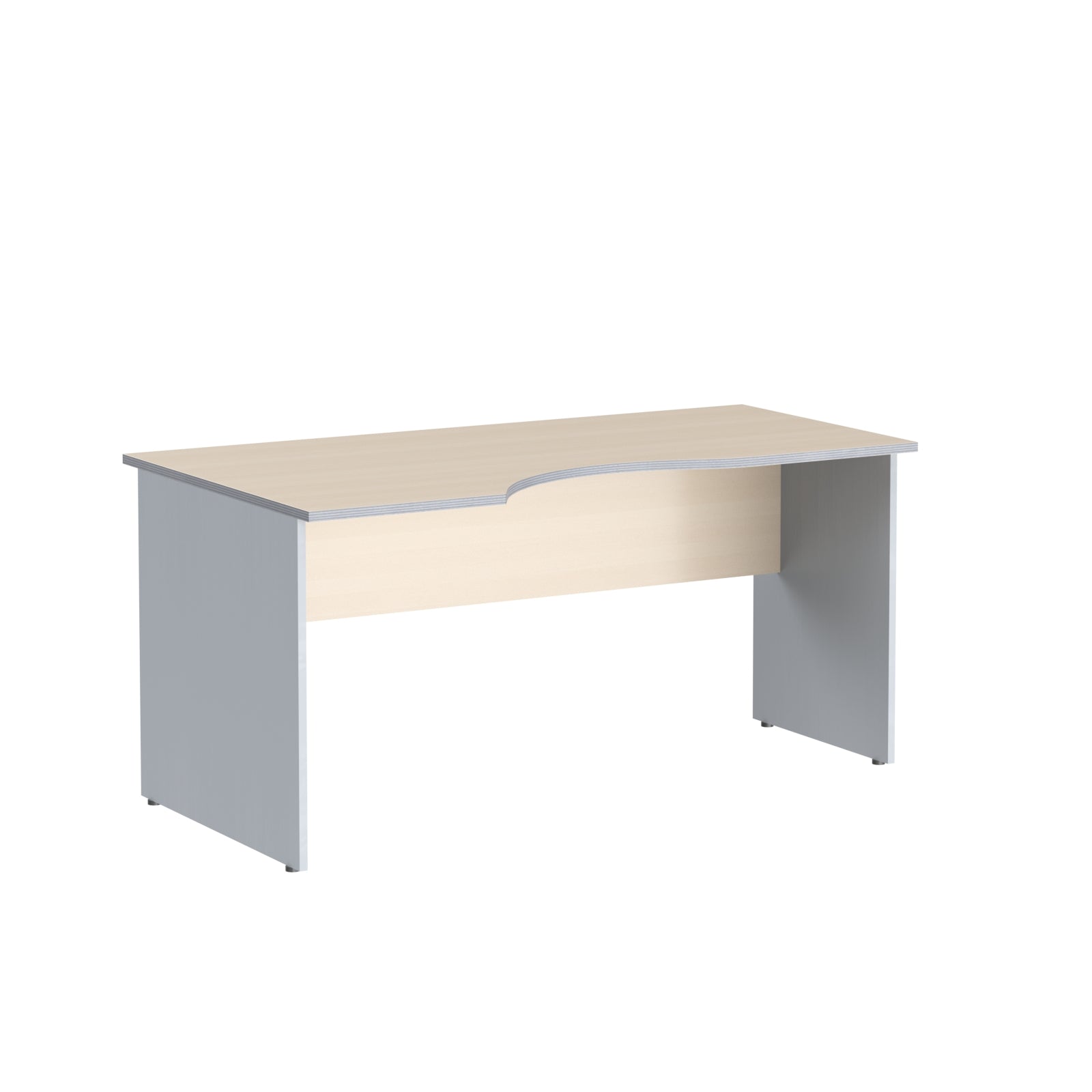 L SHAPE DESK, MADE IN E1 LAMINATE CHIPBOPARD,WITH WOODEN MODESTY PANEL AND LEGS by Treejar | Souqify