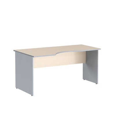 L SHAPE DESK, MADE IN E1 LAMINATE CHIPBOPARD,WITH WOODEN MODESTY PANEL AND LEGS by Treejar | Souqify