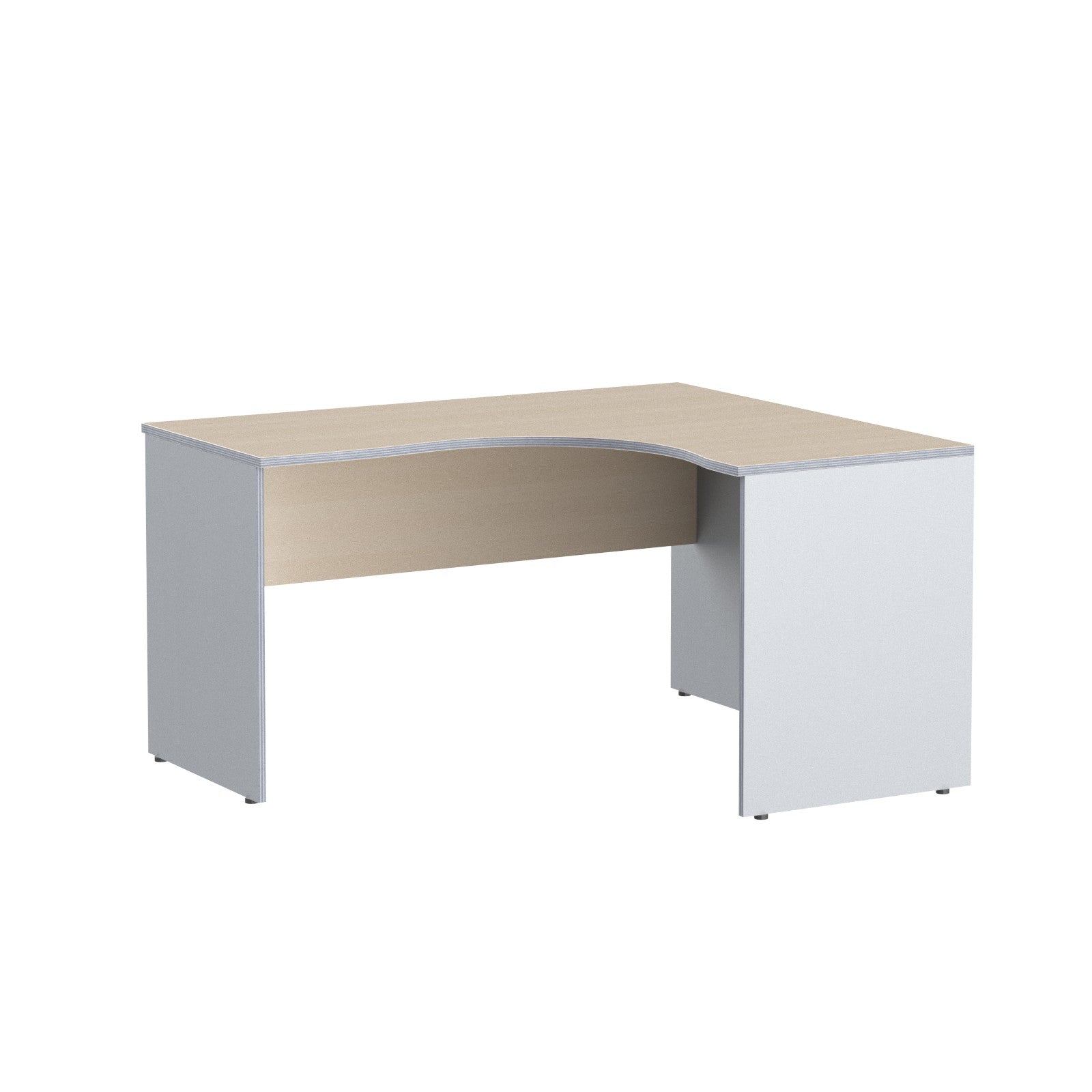 L SHAPE DESK, MADE IN E1 LAMINATE CHIPBOPARD,WITH WOODEN MODESTY PANEL AND LEGS by Treejar | Souqify