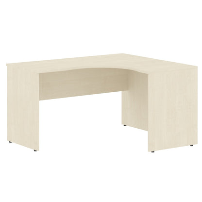 L SHAPE DESK, MADE IN E1 LAMINATE CHIPBOPARD,WITH WOODEN MODESTY PANEL AND LEGS by Treejar | Souqify