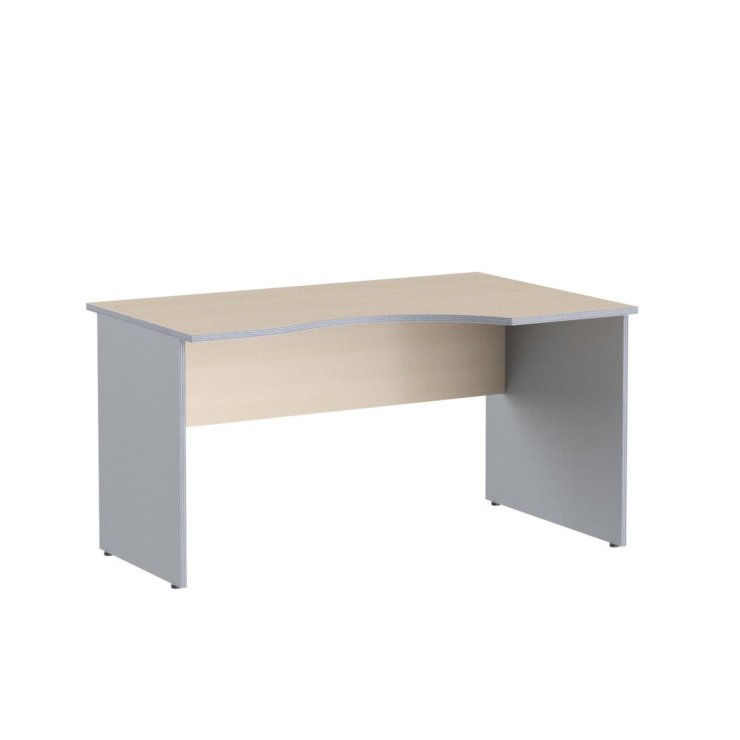 L SHAPE DESK, MADE IN E1 LAMINATE CHIPBOPARD,WITH WOODEN MODESTY PANEL AND LEGS by Treejar | Souqify