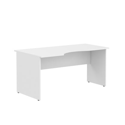 L SHAPE DESK, MADE IN E1 LAMINATE CHIPBOPARD,WITH WOODEN MODESTY PANEL AND LEGS by Treejar | Souqify