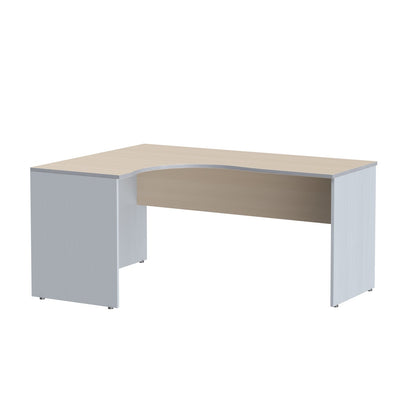 L SHAPE DESK, MADE IN E1 LAMINATE CHIPBOPARD,WITH WOODEN MODESTY PANEL AND LEGS by Treejar | Souqify