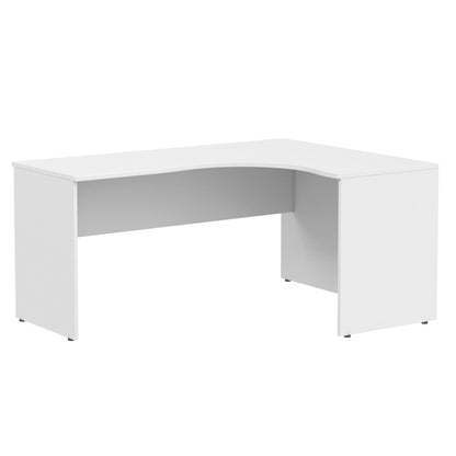 L SHAPE DESK, MADE IN E1 LAMINATE CHIPBOPARD,WITH WOODEN MODESTY PANEL AND LEGS by Treejar | Souqify