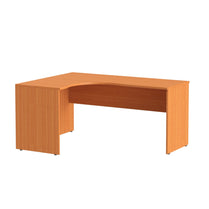 L SHAPE DESK, MADE IN E1 LAMINATE CHIPBOPARD,WITH WOODEN MODESTY PANEL AND LEGS by Treejar | Souqify