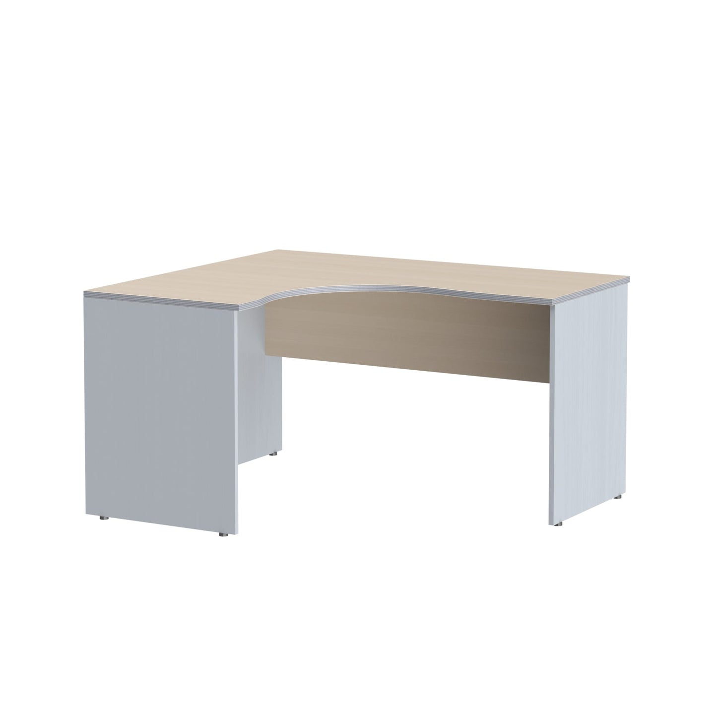L SHAPE DESK, MADE IN E1 LAMINATE CHIPBOPARD,WITH WOODEN MODESTY PANEL AND LEGS by Treejar | Souqify