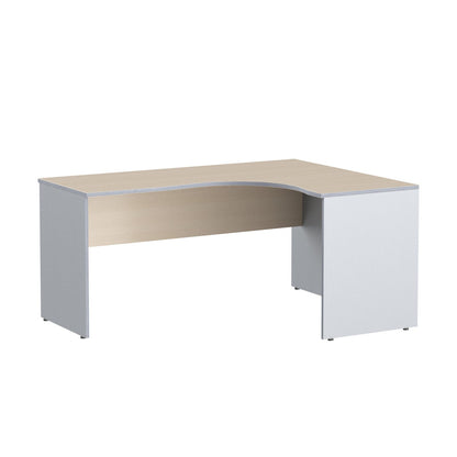 L SHAPE DESK, MADE IN E1 LAMINATE CHIPBOPARD,WITH WOODEN MODESTY PANEL AND LEGS by Treejar | Souqify
