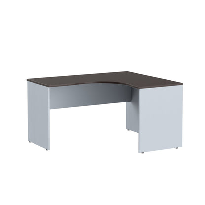L SHAPE DESK, MADE IN E1 LAMINATE CHIPBOPARD,WITH WOODEN MODESTY PANEL AND LEGS by Treejar | Souqify