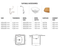 L004 LAY ON SERIES SINGLE BOWL KITCHEN SINK by Maykromluks | Souqify