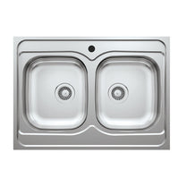 L010 LAY ON SERIES DOUBLE BOWLS KITCHEN SINK by Maykromluks | Souqify