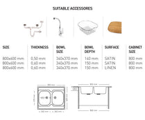 L010 LAY ON SERIES DOUBLE BOWLS KITCHEN SINK by Maykromluks | Souqify