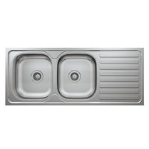 L017 LAY ON SERIES DOUBLE BOWLS KITCHEN SINK by Maykromluks | Souqify