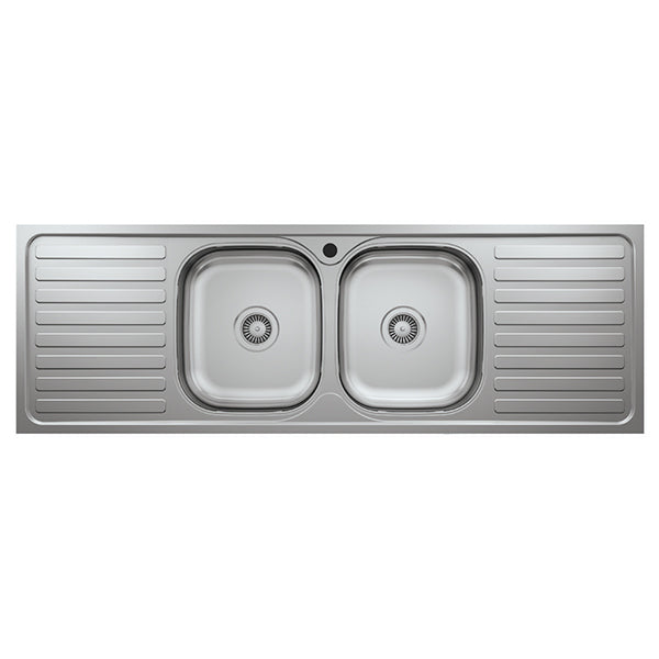 L021 LAY ON SERIES DOUBLE BOWLS KITCHEN SINK by Maykromluks | Souqify