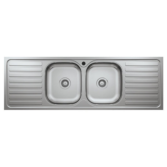 L021 LAY ON SERIES DOUBLE BOWLS KITCHEN SINK by Maykromluks | Souqify