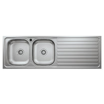 L022 LAY ON SERIES DOUBLE BOWLS KITCHEN SINK by Maykromluks | Souqify