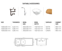 L023 LAY ON SERIES DOUBLE BOWLS KITCHEN SINK by Maykromluks | Souqify