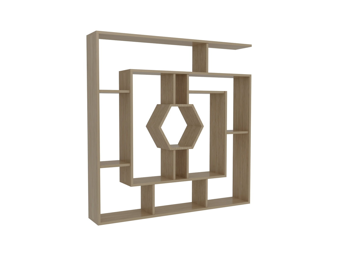 Labrina Bookcase-SAPPHIRE OAK by DECOROTIKA | Souqify