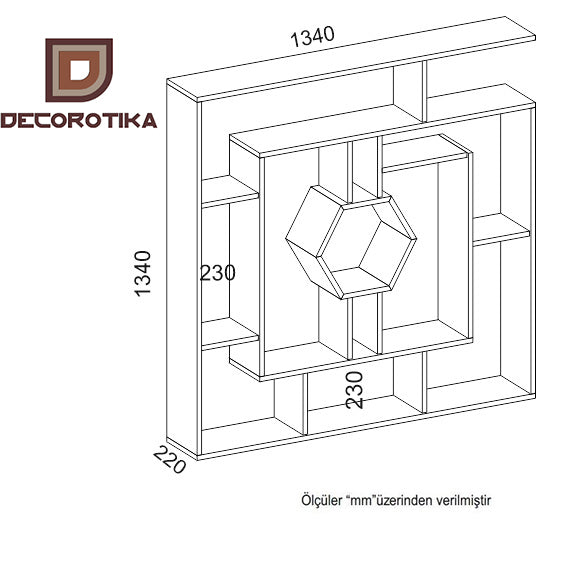 Labrina Bookcase-SAPPHIRE OAK by DECOROTIKA | Souqify