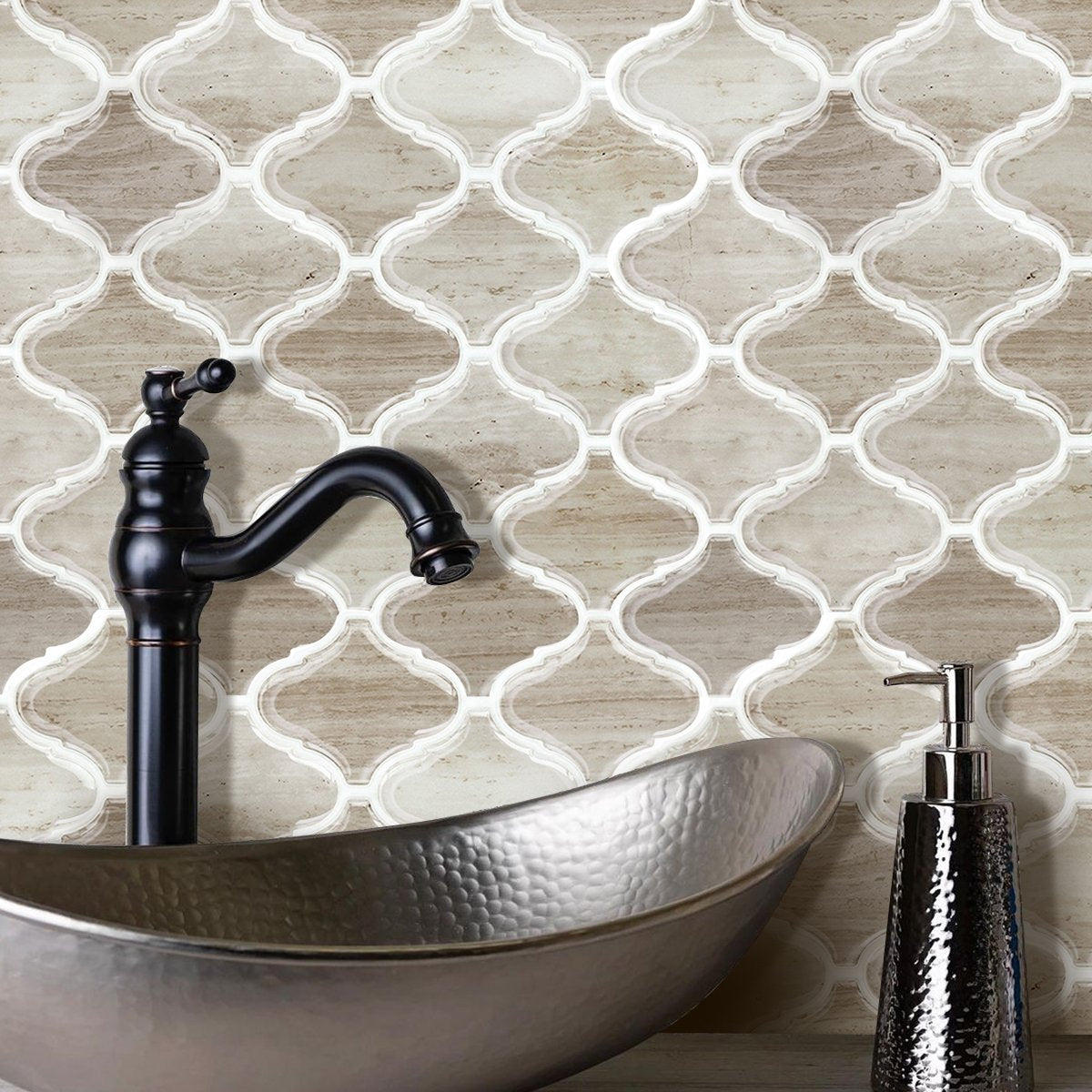 Lantern Brown Marble Vinyl Tile by Vivid Tiles | Souqify