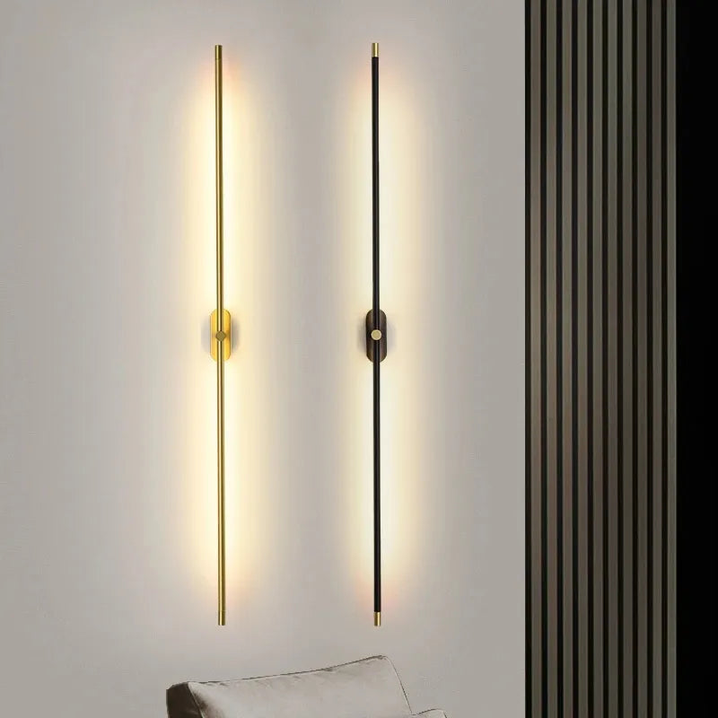LED Simple Wall Lamp Long Strip Atmosphere Lamp Background Wall Lamp Decoration Modern Staircase Aisle Bedroom Bedside Light by Zhongsan | Souqify