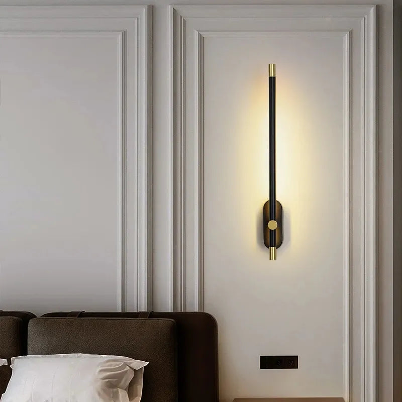 LED Simple Wall Lamp Long Strip Atmosphere Lamp Background Wall Lamp Decoration Modern Staircase Aisle Bedroom Bedside Light by Zhongsan | Souqify
