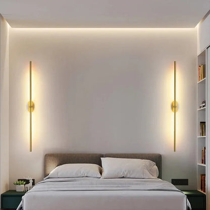 LED Simple Wall Lamp Long Strip Atmosphere Lamp Background Wall Lamp Decoration Modern Staircase Aisle Bedroom Bedside Light by Zhongsan | Souqify