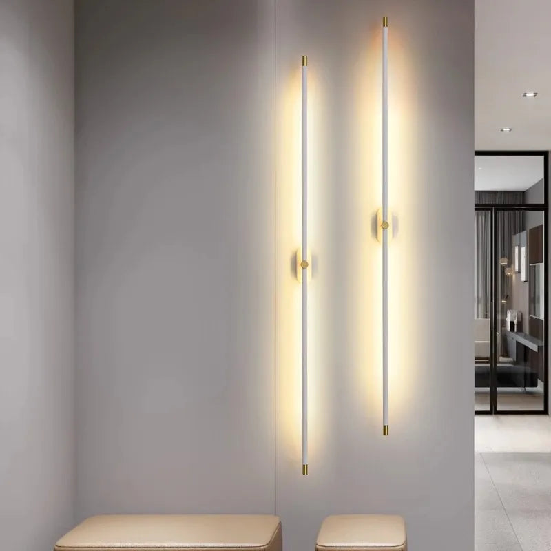 LED Simple Wall Lamp Long Strip Atmosphere Lamp Background Wall Lamp Decoration Modern Staircase Aisle Bedroom Bedside Light by Zhongsan | Souqify
