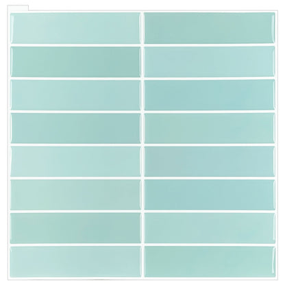 Light Green Stacked Vinyl Wall Tile T80559 by Vivid Tiles | Souqify