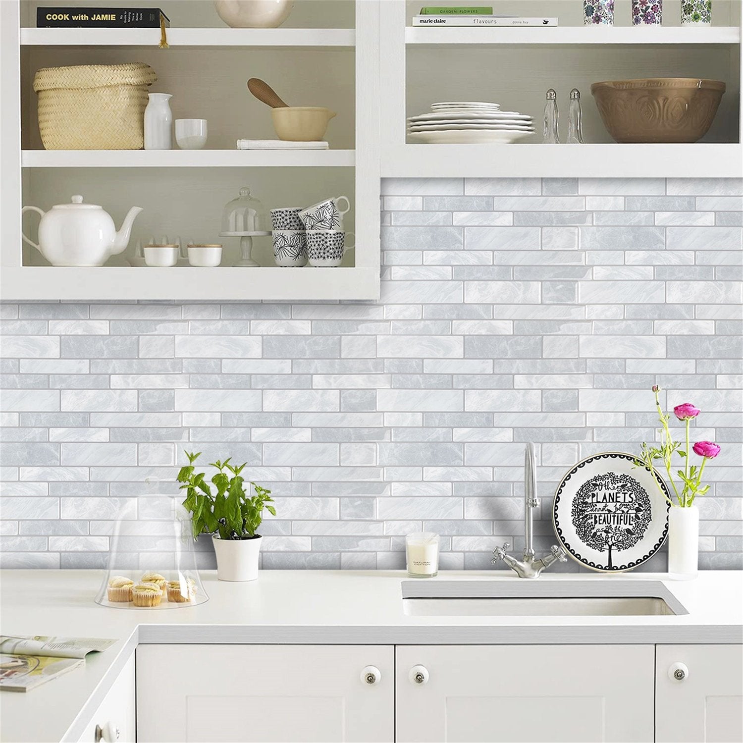 Light Green Stone Strip Vinyl Tile MT1031 by Vivid Tiles | Souqify
