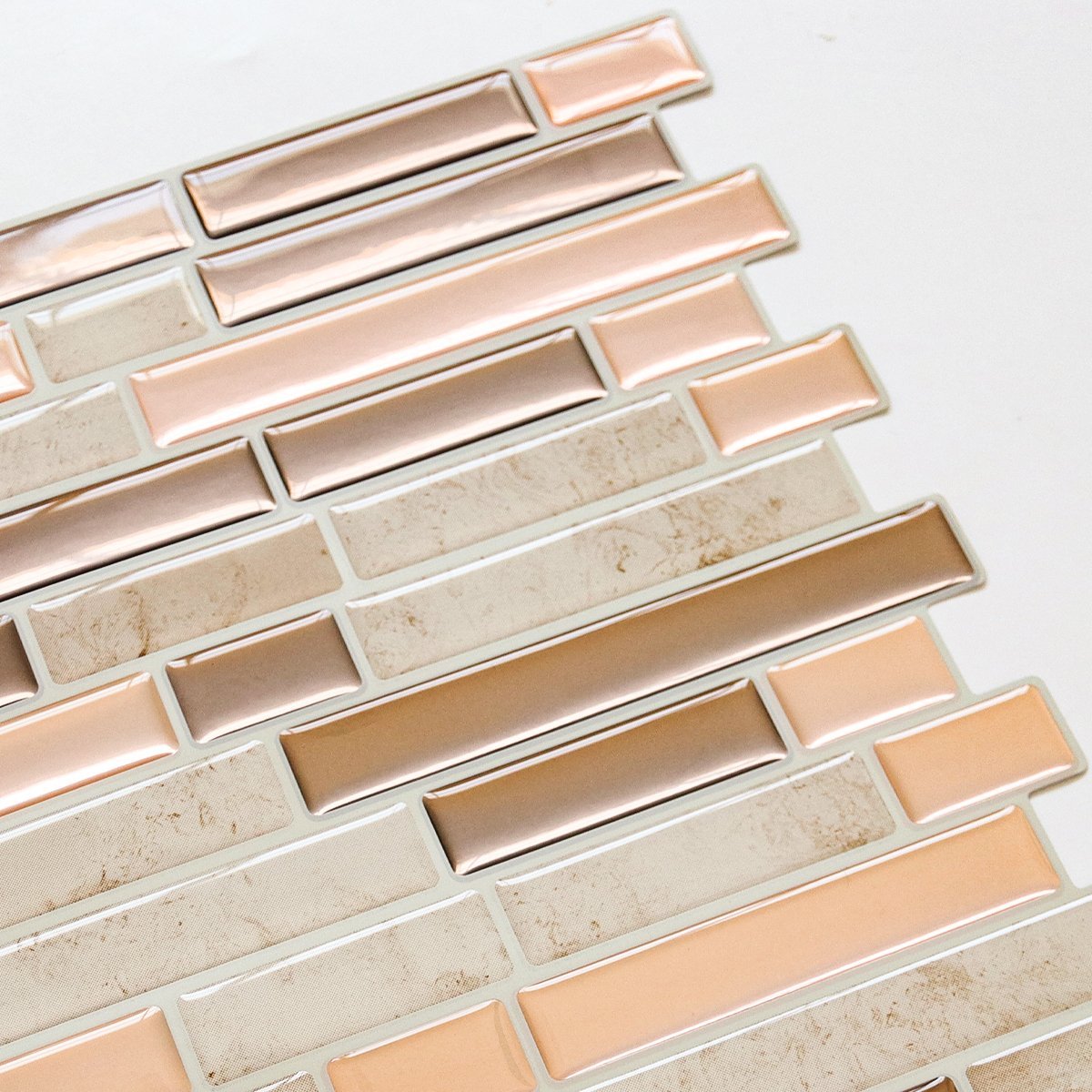 Light Pink Stone Strip Vinyl Tile T80707 by Vivid Tiles | Souqify