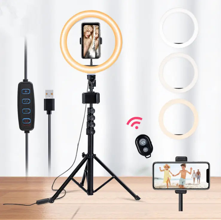 Live broadcast bracket fill light 10 inch mobile phone selfie beauty floor photography ring light anchor LED fill light by Zhongsan | Souqify