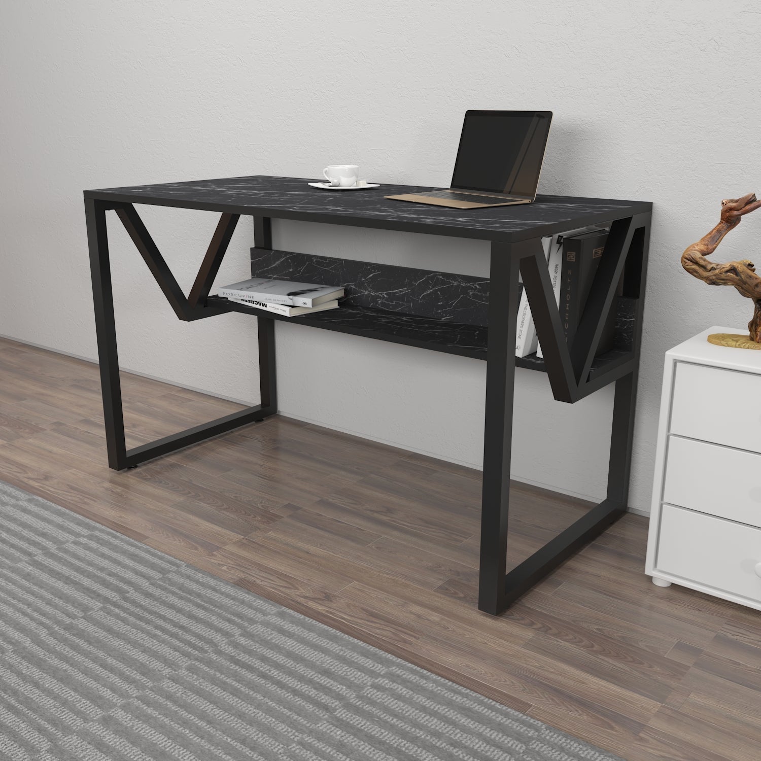 Lona Çalma Masas Bendir Siyah Metal by DECOROTIKA | Souqify