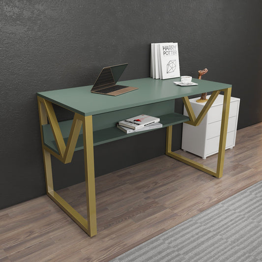 Lona Çal??ma Masas? Silva Gold Metal by DECOROTIKA | Souqify