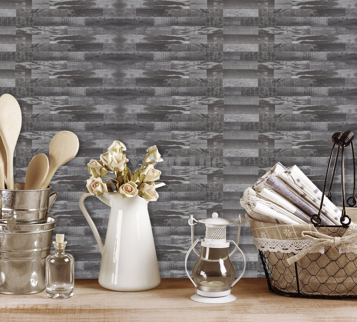 Long Strip Wood Look PVC Composite Tile WJ-89 by Vivid Tiles | Souqify