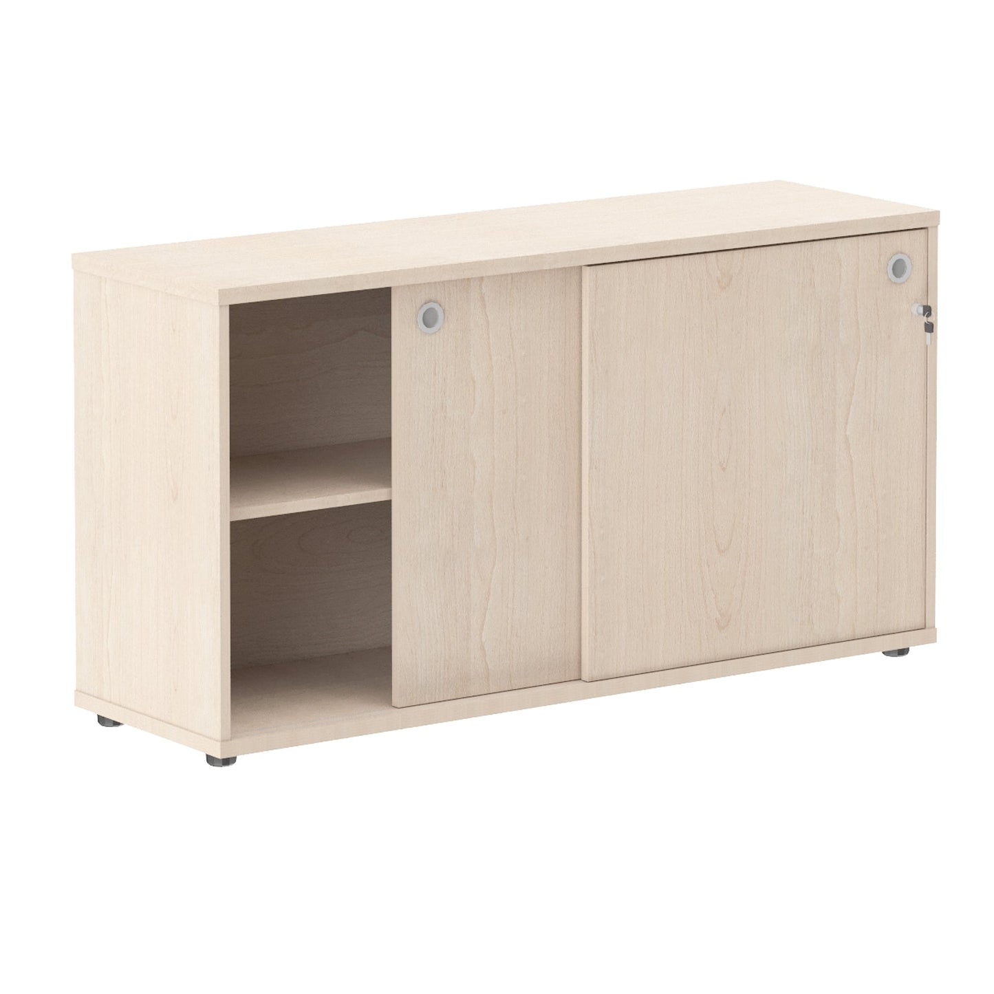LOW HEIGHT CABINET, MADE IN E1 LAMINATE CHIPBOARD, WITH WOODEN SLIDE DOORS by Treejar | Souqify