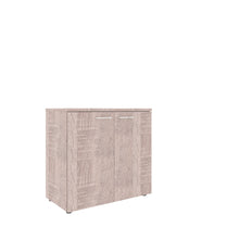 LOW HEIGHT CABINET, MADE IN E1 LAMINATE CHIPBOARD, WITH WOODEN SWING DOORS by Treejar | Souqify