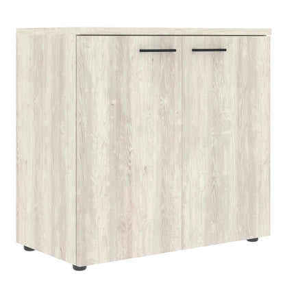 LOW HEIGHT CABINET, MADE IN E1 LAMINATE CHIPBOARD, WITH WOODEN SWING DOORS by Treejar | Souqify