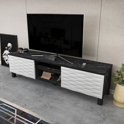LUKAS TV Unit BENDIRE White by DECOROTIKA | Souqify