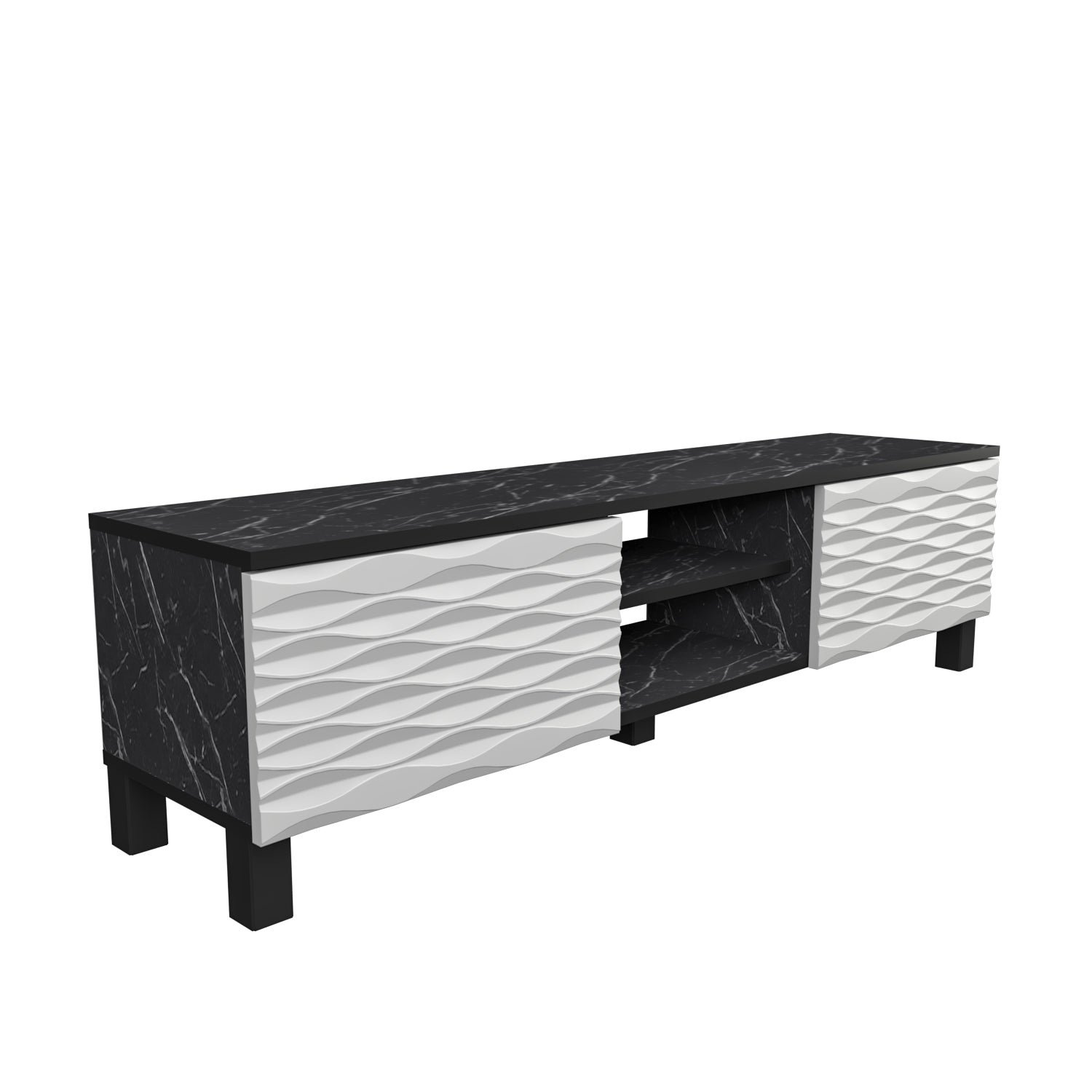 LUKAS TV Unit BENDIRE White by DECOROTIKA | Souqify
