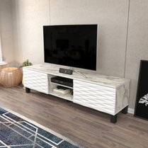 LUKAS TV Unit EPHESUS White by DECOROTIKA | Souqify