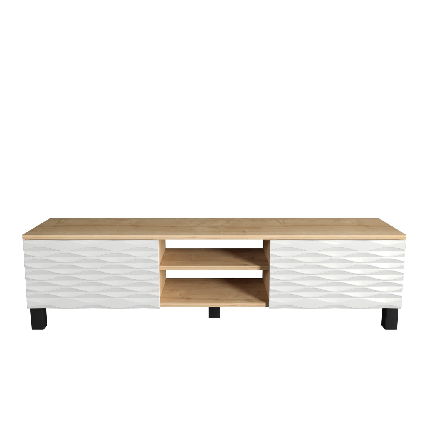 LUKAS TV Unit SAPPHIRE OAK White by DECOROTIKA | Souqify