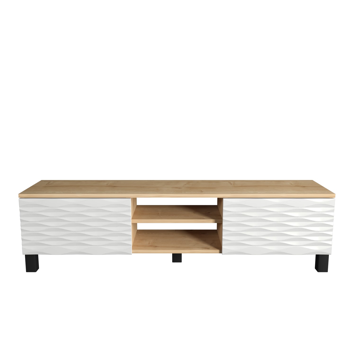 LUKAS TV Unit SAPPHIRE OAK White by DECOROTIKA | Souqify