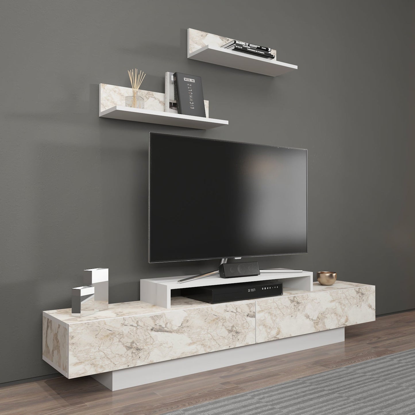 Lusi TV Unit-Ephesus&White by DECOROTIKA | Souqify