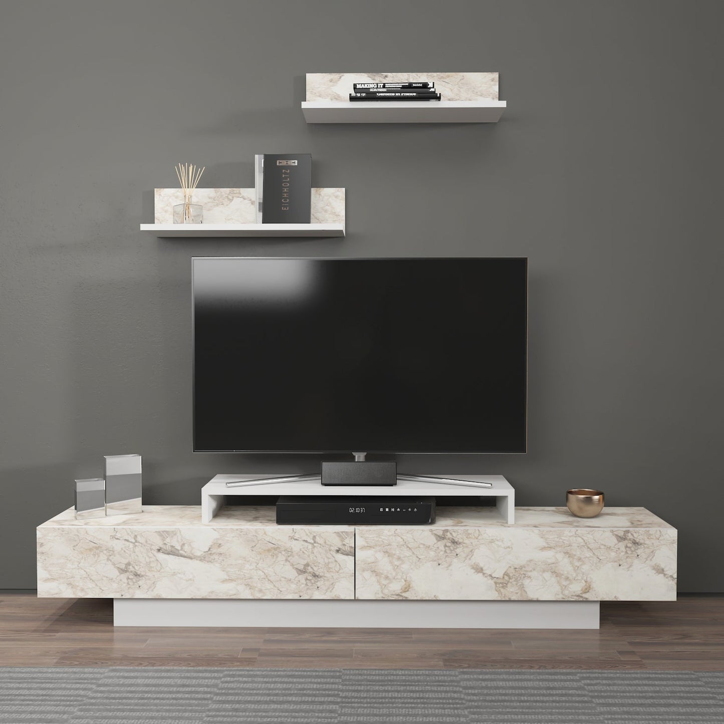 Lusi TV Unit-Ephesus&White by DECOROTIKA | Souqify