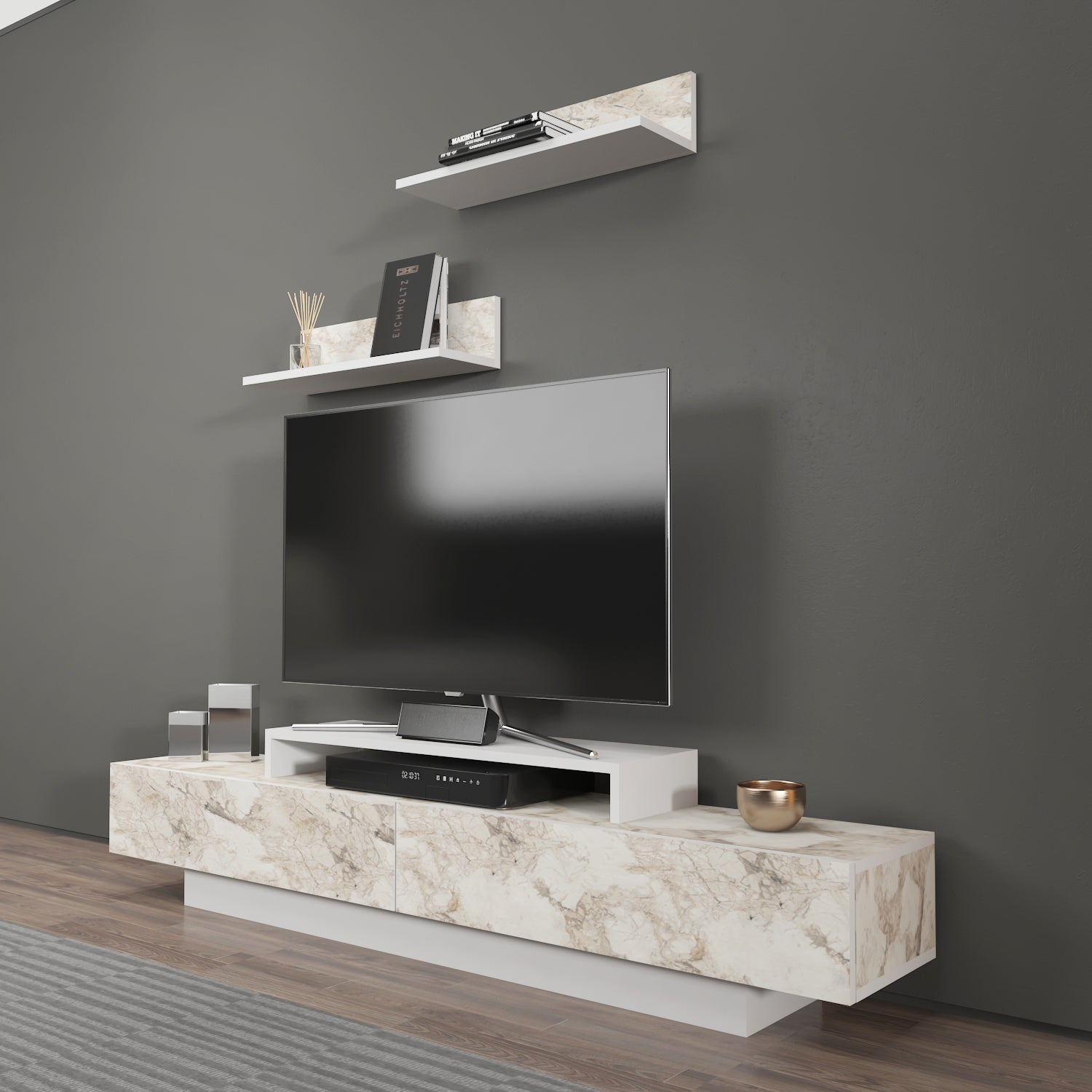 Lusi TV Unit-Ephesus&White by DECOROTIKA | Souqify
