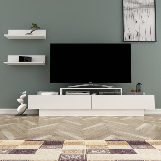 Lusi TV Unit-White&White by DECOROTIKA | Souqify
