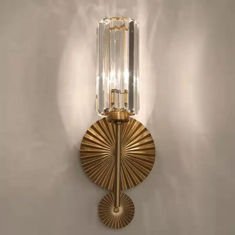 Luxury Crystal Wall Lamps Living Room Background Led Wall Lamp Interior Hotel Bedside Lamp Staircase Aisle Decorative Light Gold by Zhongsan | Souqify